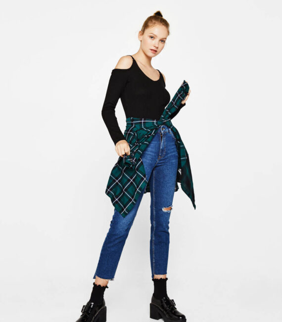 Off-the-shoulder sweater
